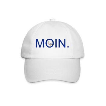 MOIN. mit Möve - Baseballkappe - Weiß/Weiß - Vorne