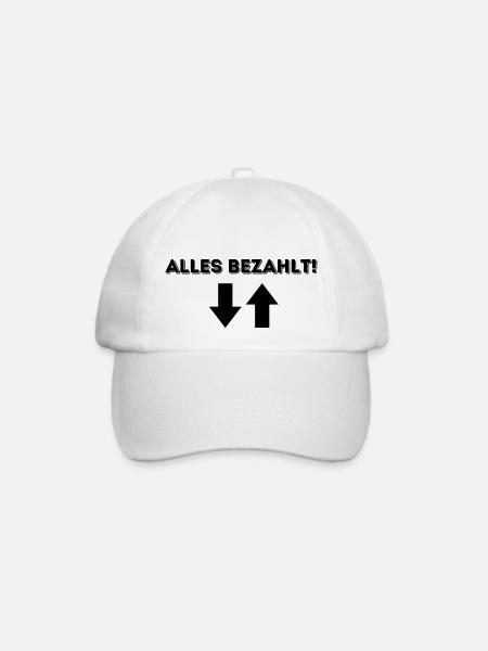 Alles bezahlt - Baseballkappe - Weiß/Weiß