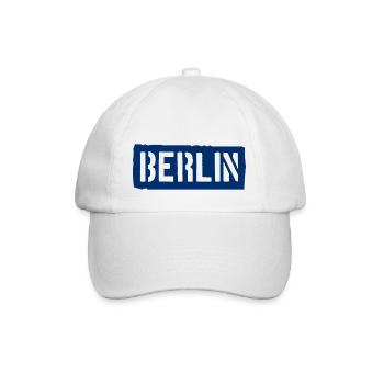 Berlin Slogan - Brandenburger Tor - Alexanderplatz - Baseballkappe - Weiß/Weiß - Vorne