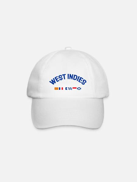 West Indies Flags - Karibik - Caribbean - Flaggen - Baseballkappe - Weiß/Weiß