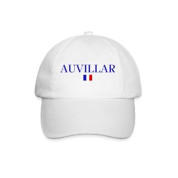 AUVILLAR-Französisches Flaggendesign. - Baseballkappe - Weiß/Weiß - Vorne