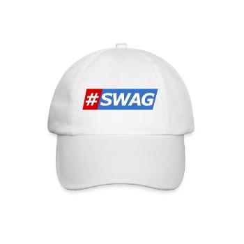 SWAG Block Colors Hashtag - Baseballkappe - Weiß/Weiß - Vorne