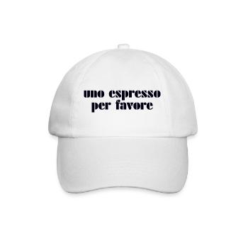 Espresso Italia Italien - Baseballkappe - Weiß/Weiß - Vorne