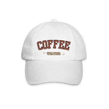 Kaffee-Wetter - Baseballkappe - Weiß/Weiß - Vorne