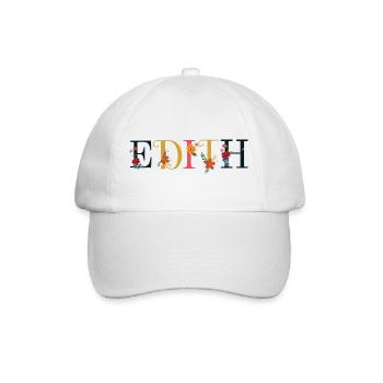 EDITH Name mit Blumen geschmückt - Baseballkappe - Weiß/Weiß - Vorne