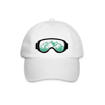 Skibrille - Baseballkappe - Weiß/Weiß - Vorne