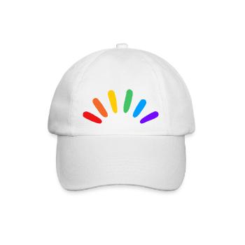 Regenbogen LGBTQIA schwul subtile Pride - Baseballkappe - Weiß/Weiß - Vorne
