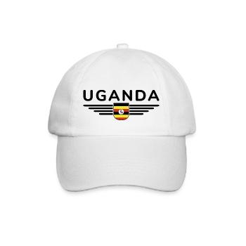 Uganda T-Shirt für Entdecker - Baseballkappe - Weiß/Weiß - Vorne
