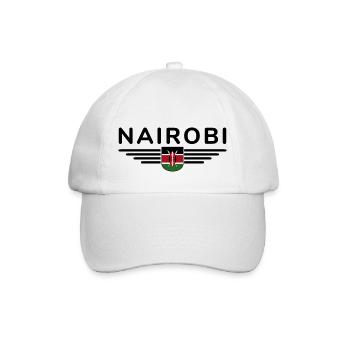 Nairobi Fans: T-Shirt für Kenia-Liebhaber - Baseballkappe - Weiß/Weiß - Vorne