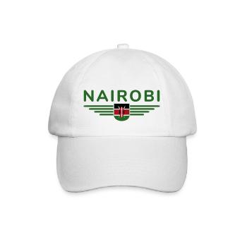 Nairobi Fans: T-Shirt für Kenia-Liebhaber - Baseballkappe - Weiß/Weiß - Vorne