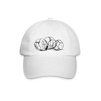 Tag des Rosenkohls - Baseballkappe - Weiß/Weiß - Vorne