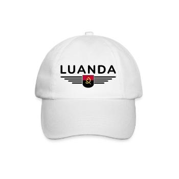Luanda Design – Stolz der Hauptstadt - Baseballkappe - Weiß/Weiß - Vorne