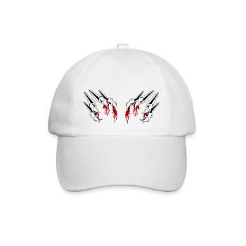 krallen - Baseballkappe - Weiß/Weiß - Vorne