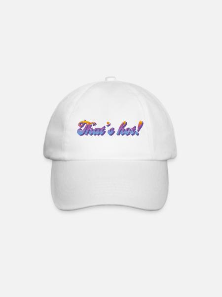 That’s hot! – Retro Gradient Style - Baseballkappe - Weiß/Weiß