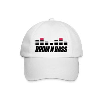 drum bass - Baseballkappe - Weiß/Weiß - Vorne