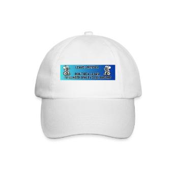 Autoaufkleber eines Rollstuhlclowns # - Baseballkappe - Weiß/Weiß - Vorne