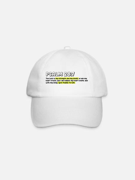 Empowered Faith Motivierendes Zitat-Design - Baseballkappe - Weiß/Weiß