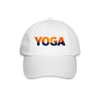 Yoga in der Dämmerung - Baseballkappe - Weiß/Weiß - Vorne