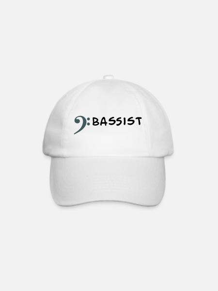 Ich spiele Bass - Ich bin Bassist - Baseballkappe - Weiß/Weiß