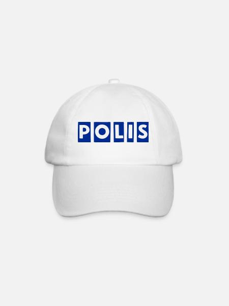 Polizei - Baseballkappe - Weiß/Weiß