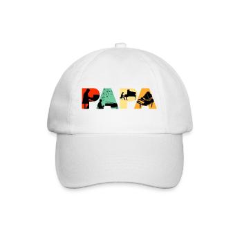 Klavier Papa lustiger musikalischer Vater Keyboarder - Baseballkappe - Weiß/Weiß - Vorne