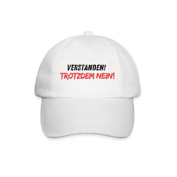 Verstanden-trotzdem_nein - Baseballkappe - Weiß/Weiß - Vorne