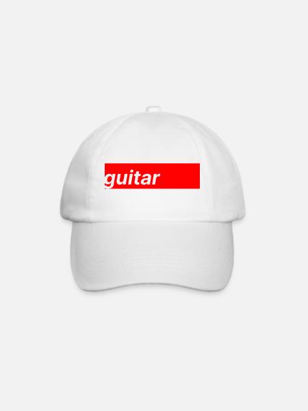 Guitar - Baseballkappe - Weiß/Weiß
