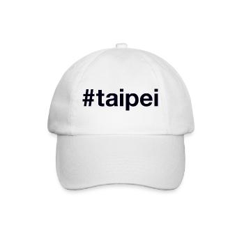 Taipei Taiwan Hashtag - Baseballkappe - Weiß/Weiß - Vorne