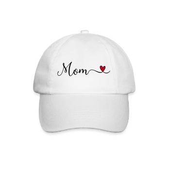 Mom - Baseballkappe - Weiß/Weiß - Vorne