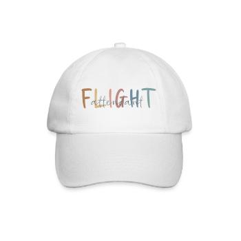 Flugbegleiter Geschenk - Flight Attendant Geschenk - Baseballkappe - Weiß/Weiß - Vorne