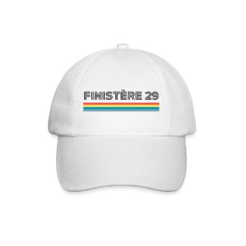 Finistère 29 T-Shirt Humorgeschenk - Baseballkappe - Weiß/Weiß - Vorne