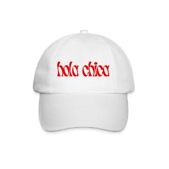hola chica - Baseballkappe - Weiß/Weiß - Vorne