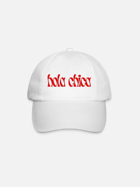 hola chica - Baseballkappe - Weiß/Weiß