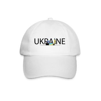 Ukraine Unity Protest College - Baseballkappe - Weiß/Weiß - Vorne