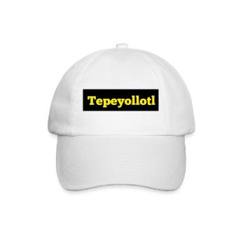 Tepeyollotl Gelb auf Schwarz - Baseballkappe - Weiß/Weiß - Vorne