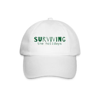 Surviving the Holidays – Weihnachtsstatement - Baseballkappe - Weiß/Weiß - Vorne