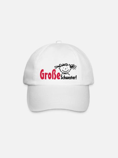 Große Schwester - Baseballkappe - Weiß/Weiß
