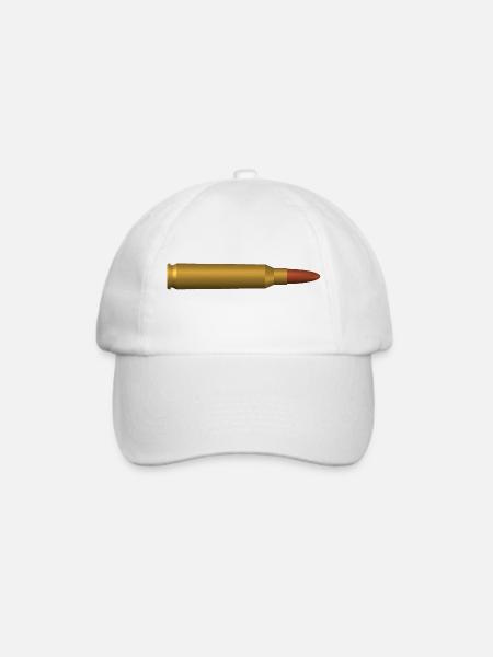 5,56 mm Patrone - Baseballkappe - Weiß/Weiß