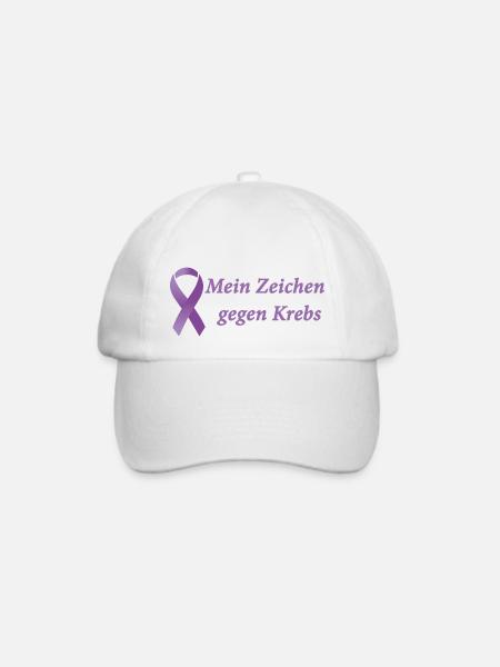 Zeichen gegen Krebs - Baseballkappe - Weiß/Weiß
