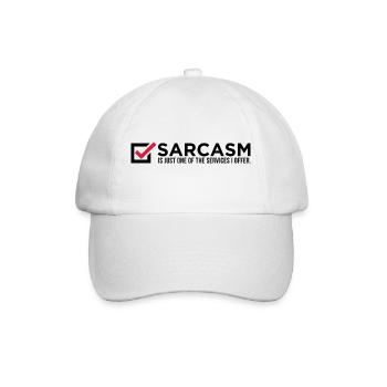 Sarkasmus ist nur eine meiner Dienstleistungen! - Baseballkappe - Weiß/Weiß - Vorne