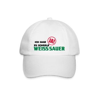 Ich sage ja zu Schorle! - Baseballkappe - Weiß/Weiß - Vorne