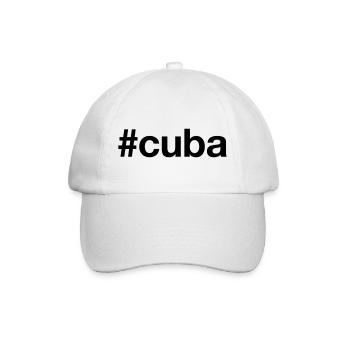 KUBA Cuba Hashtag - Baseballkappe - Weiß/Weiß - Vorne