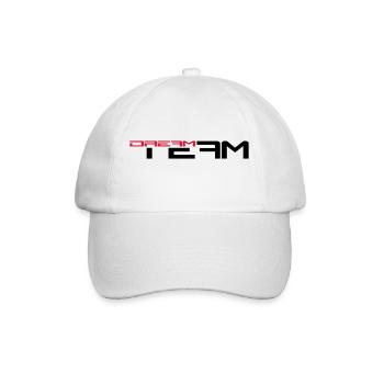 Text Schriftzug Freunde Paar Pärchen Sport Dream T - Baseballkappe - Weiß/Weiß - Vorne