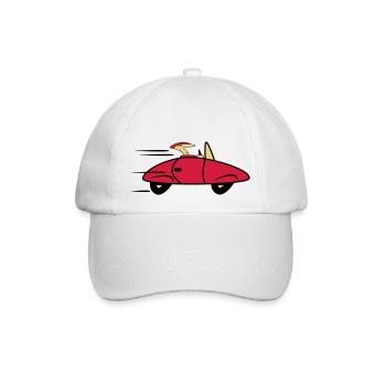 Auto Sportwagen schnell Wagen - Baseballkappe - Weiß/Weiß - Vorne