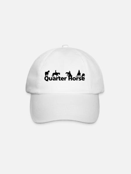 Quarter Horse Silhouetten Disziplinen - Baseballkappe - Weiß/Weiß