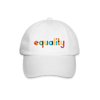 Equality - Rainbow Typography - Baseballkappe - Weiß/Weiß - Vorne