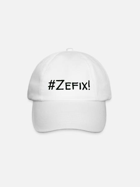 #Zefix! - Baseballkappe - Weiß/Weiß