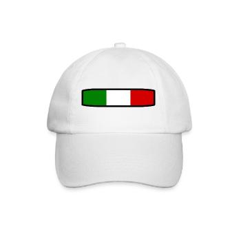 Italien flagge - Baseballkappe - Weiß/Weiß - Vorne