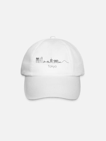 Tokio Japan Skyline - Baseballkappe - Weiß/Weiß