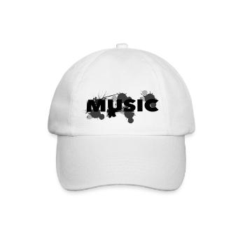 musik hören - Baseballkappe - Weiß/Weiß - Vorne